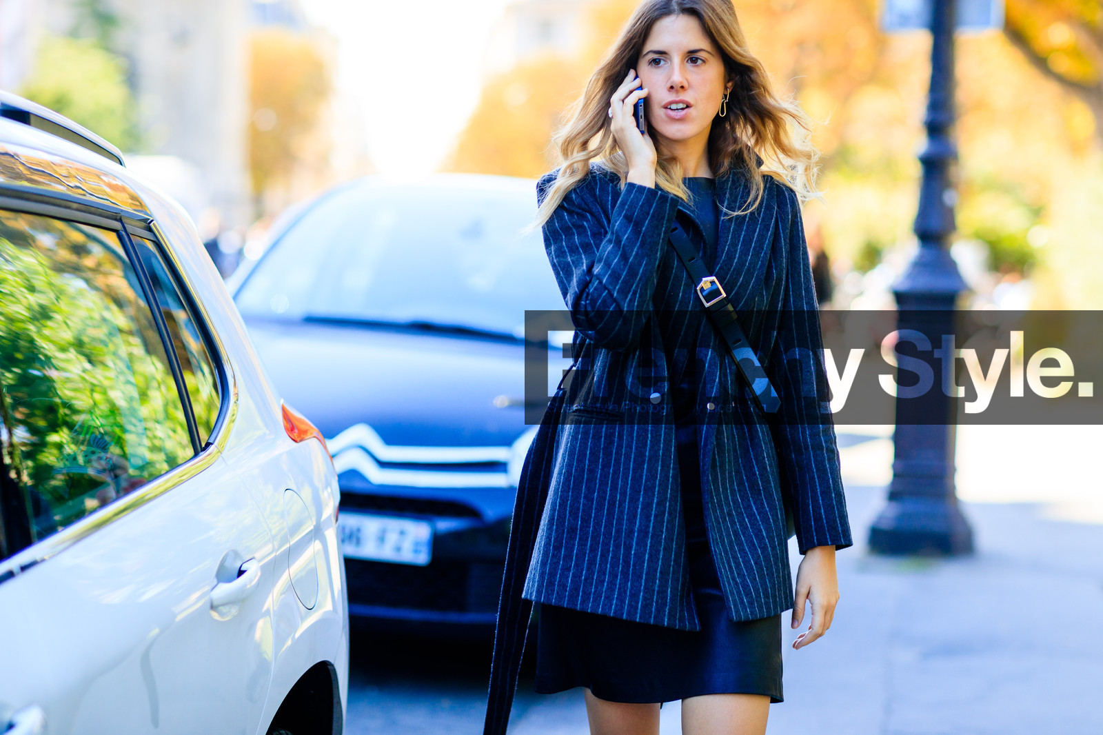 atmosphere details, black coat, detail, fashion week, frenchystyle, FW, horizontal, jonathan paciullo, marta represa, PARIS, PFW, printed coat, SPRING SUMMER 2017, SS 17, street style, striped coat, stripes