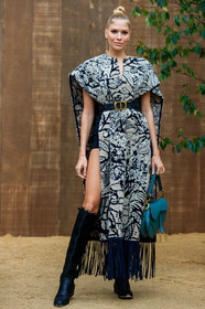 elena perminova, dior bag, dior belt, dior dress, dior ring, dior earrings, short sleeves dress, belted dress, long dress, fringe dress, embroidered dress, white dress, black dress, black leather belt, black leather boots, high boots, plaited boots, green leather bag, dior saddle bag, star shape earrings, star shape ring, dangling earrings, dior total look, fashion week, frenchystyle, FW, jonathan paciullo, street style, SPRING SUMMER 2020, SS 20, PFW, PARIS, vertical, full length