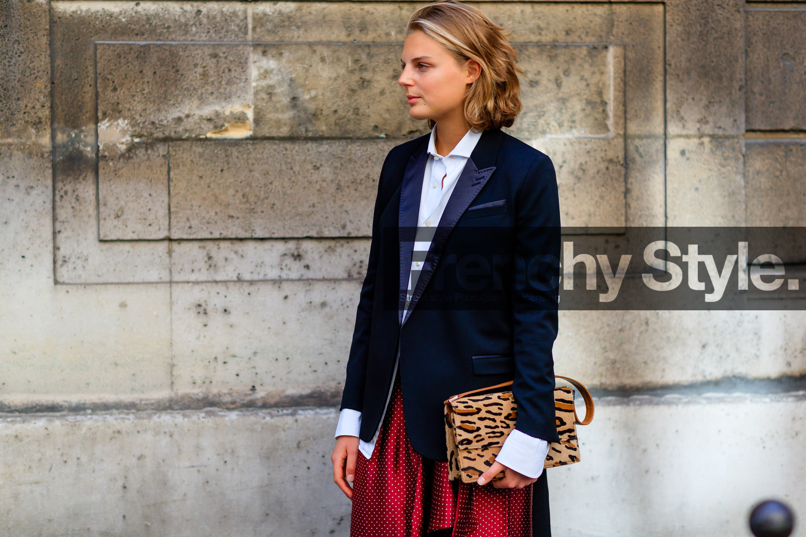animal print, atmosphere details, black jacket, blazer, claire beermann, detail, fashion week, frenchystyle, FW, horizontal, jonathan paciullo, leather bag, leopard print, PARIS, PFW, polka dot, printed bag, printed pants, red pants, SPRING SUMMER 2017, SS 17, street style, trousers, white shirt
