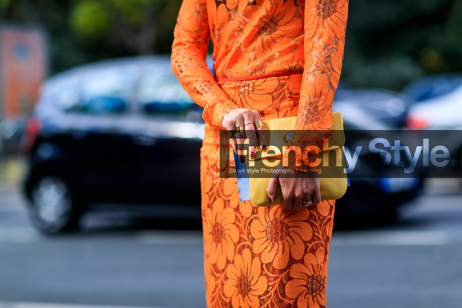 atmosphere details, detail, fashion week, frenchystyle, FW, horizontal, jonathan paciullo, lace skirt, lace top, leather bag, orange skirt, orange top, PARIS, PFW, SPRING SUMMER 2017, SS 17, street style, yellow bag