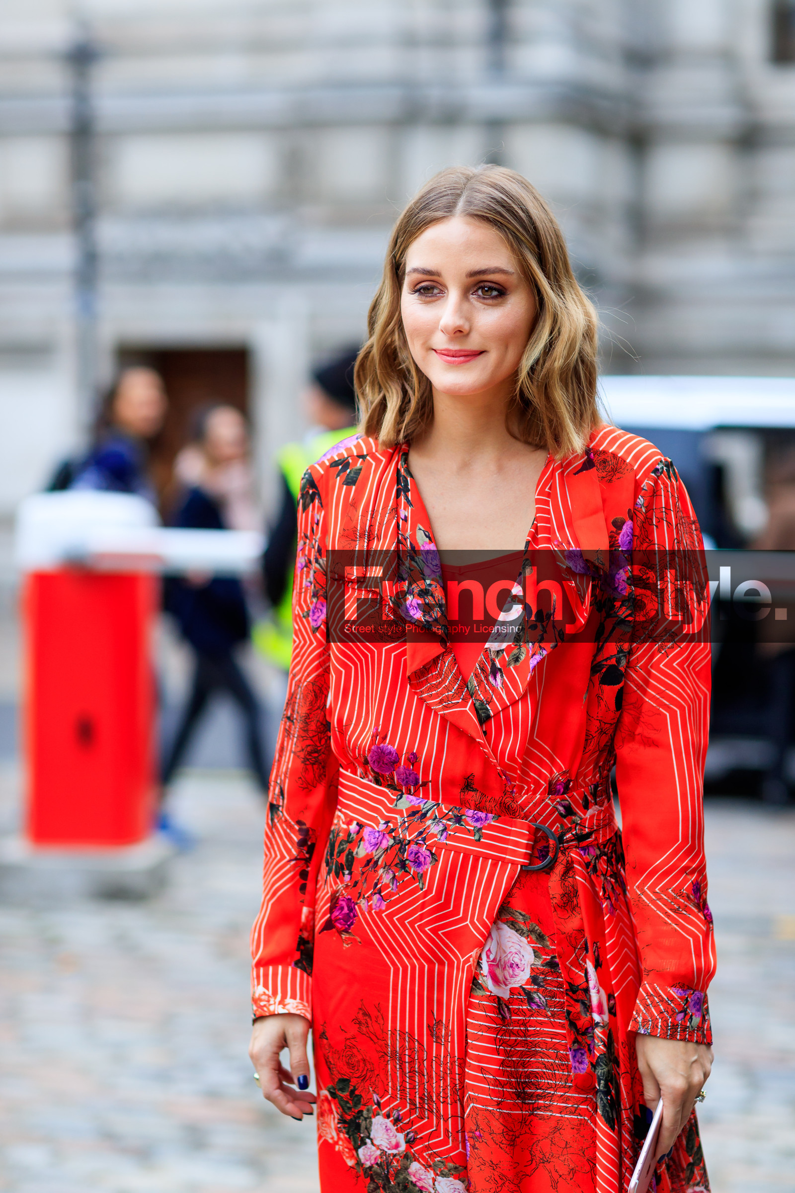 atmosphere details, detail, fashion week, floral, flowers, frenchystyle, FW, graphic dress, jonathan paciullo, LFW, LONDON, olivia palermo, printed dress, red dress, SPRING SUMMER 2018, SS 18, street style, vertical