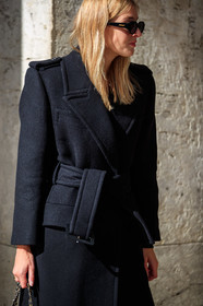 camille charriere, black coat, navy blue coat, black sunglasses, fashion week, frenchystyle, FW, jonathan paciullo, street style, PFW, PARIS, SPRING SUMMER 2021, SS 21, vertical, atmosphere details, detail