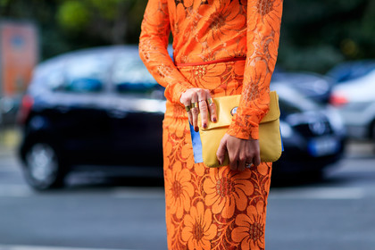 atmosphere details, detail, fashion week, frenchystyle, FW, horizontal, jonathan paciullo, lace skirt, lace top, leather bag, orange skirt, orange top, PARIS, PFW, SPRING SUMMER 2017, SS 17, street style, yellow bag