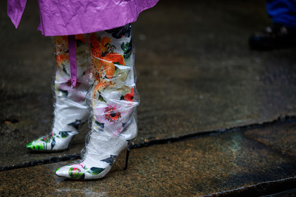 floral, flowers, high heels, jimmy choo, leather shoes, multicolor shoes, off white, pink coat, printed boots, transparent shoes, white shoes, street style, jonathan paciullo, FW, frenchystyle, fashion week, NYFW, NEW YORK, AUTUMN WINTER 2018-2019, AW 18-19, FALL WINTER 2018-2019, FW 18-19, atmosphere details, horizontal, detail