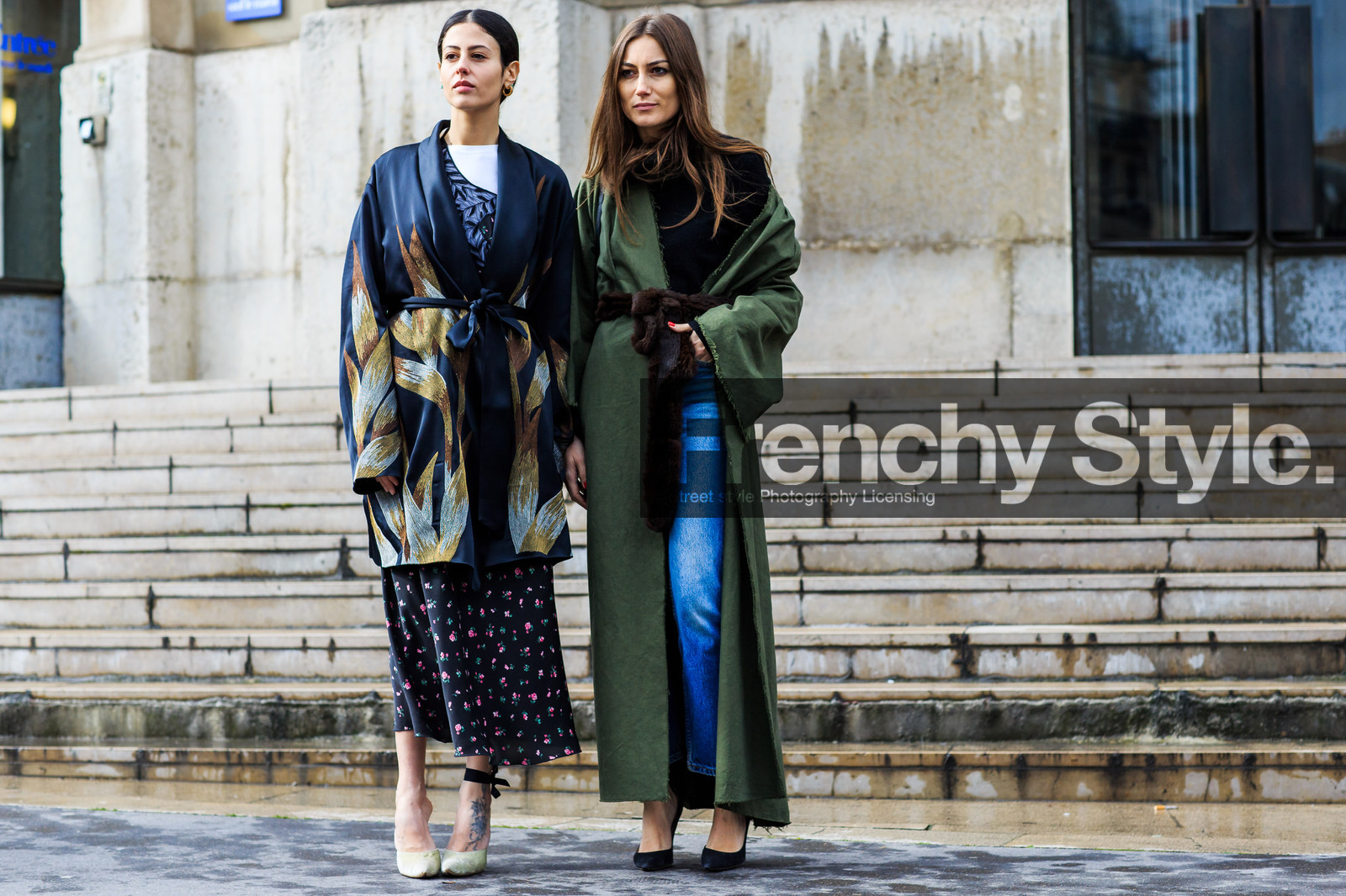 atmosphere details, AUTUMN WINTER 2016-2017, AW 16-17, beige shoes, black coat, black dress, black shoes, black sweater, blue denim, denim pants, embroidered dress, FALL WINTER 2016-2017, fashion week, frenchystyle, full length, FW, FW 16-17, gilda ambrosio, giorgia tordini, green coat, high heels, horizontal, jeans, jonathan paciullo, kaki coat, leather coat, leather shoes, long coat, long dress, PARIS, PFW, printed coat, printed dress, sheer dress, street style, trousers