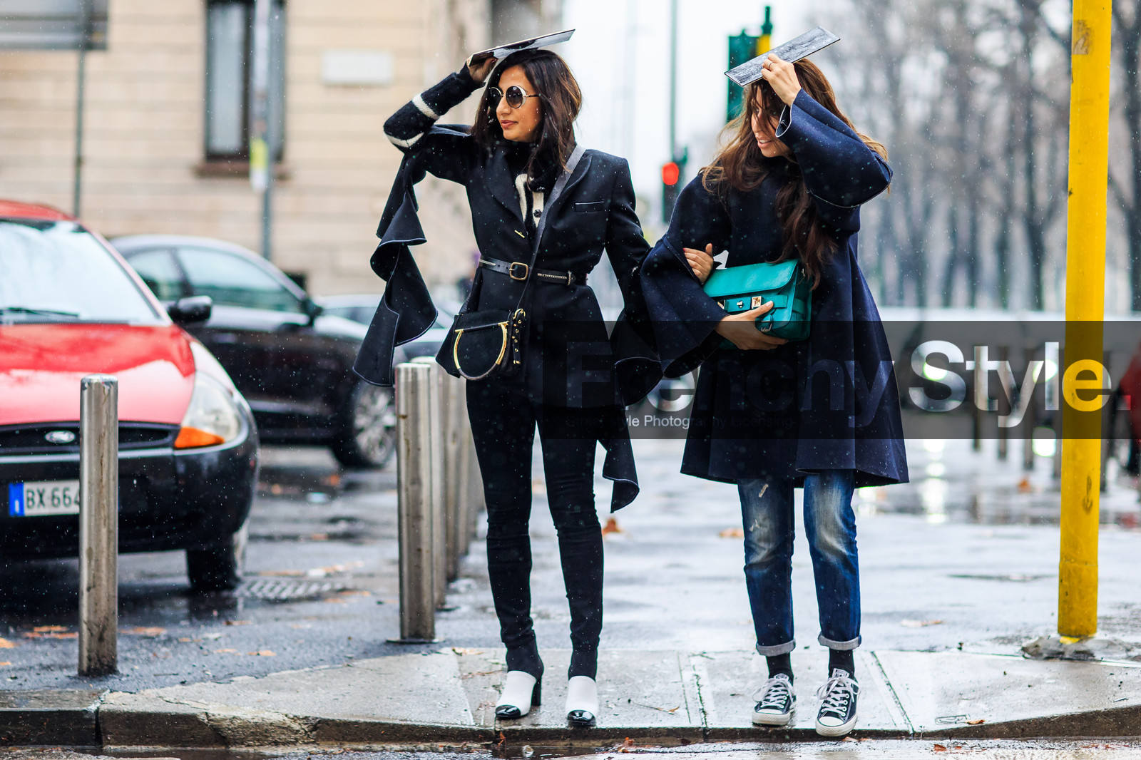atmosphere details, AUTUMN WINTER 2016-2017, AW 16-17, black and white shoes, black bag, black belt, black coat, black denim, black jacket, black sneakers, blue denim, converse, denim pants, FALL WINTER 2016-2017, fashion week, frenchystyle, full length, FW, FW 16-17, golden details, green bag, horizontal, jeans, jonathan paciullo, leather bag, leather belt, leather shoes, LFW, LONDON, MENSWEAR, nausheen shah, street style, suede bag, sunglasses, trousers