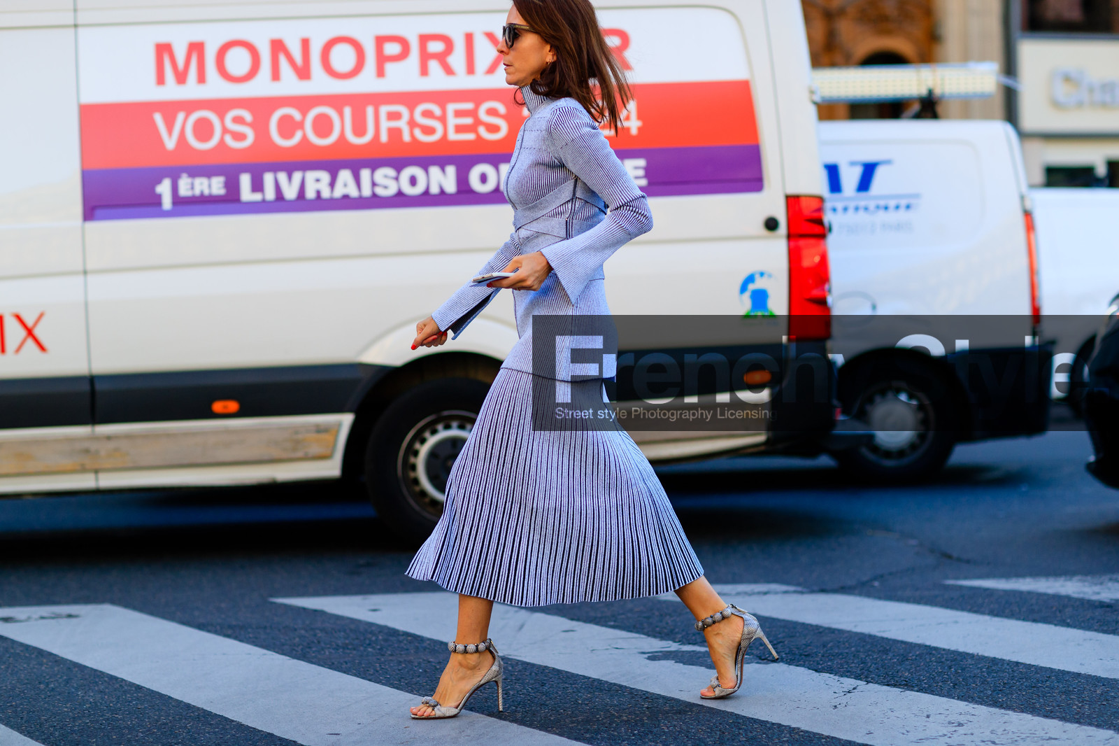 atmosphere details, detail, fashion week, frenchystyle, FW, grey sandals, high heels, horizontal, jonathan paciullo, leather shoes, PARIS, PFW, purple skirt, purple top, SPRING SUMMER 2017, SS 17, street style, sunglasses