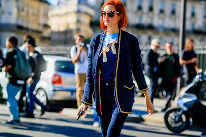 atmosphere details, black cardigan, blue denim, denim pants, detail, fashion week, frenchystyle, FW, horizontal, jeans, jonathan paciullo, PARIS, PFW, SPRING SUMMER 2017, SS 17, street style, sunglasses, taylor tomasi hill, trousers