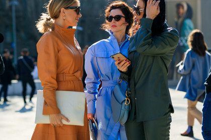 blazer, blue bag, blue jumpsuit, camel coat, christian dior, green shirt, leather bag, leather coat, saddle bag, sunglasses, trousers, MILAN, MFW, fashion week, frenchystyle, FW, jonathan paciullo, street style, AUTUMN WINTER 2019-2020, AW 19-20, FALL WINTER 2019-2020, FW 19-20, atmosphere details, detail, horizontal