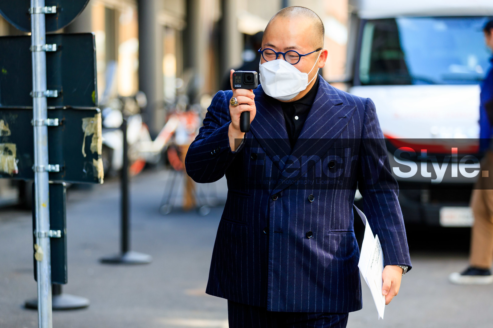 covid face mask, street style, jonathan paciullo, FW, frenchystyle, fashion week, MFW, MILAN, SPRING SUMMER 2021, SS 21, horizontal, atmosphere details, detail