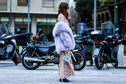 atmosphere details, AUTUMN WINTER 2016-2017, AW 16-17, black, blue, blue bag, eleonora carisi, FALL WINTER 2016-2017, fashion week, floral, flower, frenchystyle, full length, fur jacket, FW, FW 16-17, high boots, high heels, horizontal, jonathan paciullo, leather bag, leather shoes, LFW, LONDON, long dress, MENSWEAR, off the shoulder, pink, pink dress, printed dress, purple, purple fur, street style, sunglasses, turquoise, valentino
