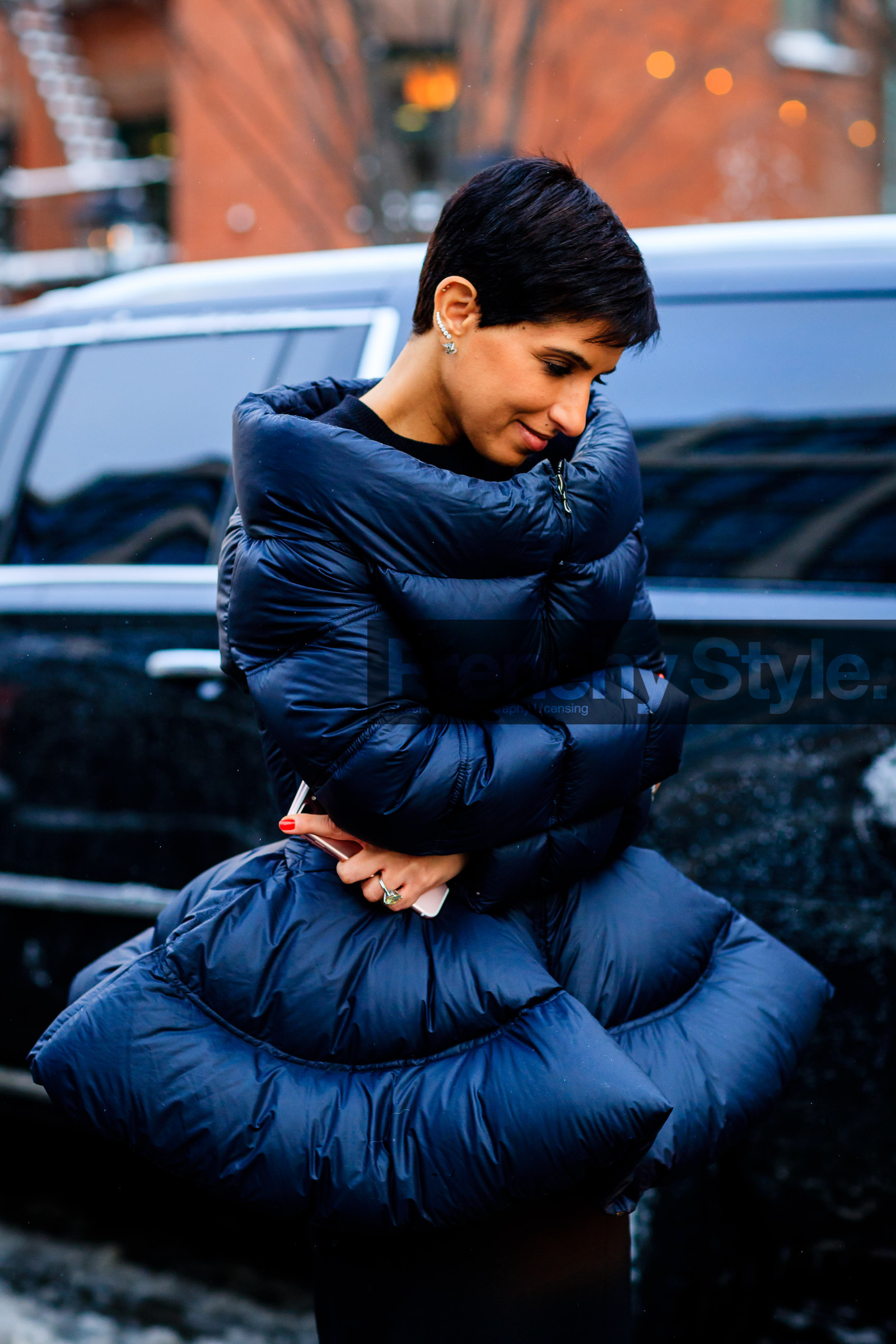 AUTUMN WINTER 2017-2018, AW 17-18, black jacket, deena abdulaziz, detail, down jacket, earrings, FALL WINTER 2017-2018, fashion week, frenchystyle, FW, FW 17-18, jonathan paciullo, NEW YORK, NYFW, street style, vertical