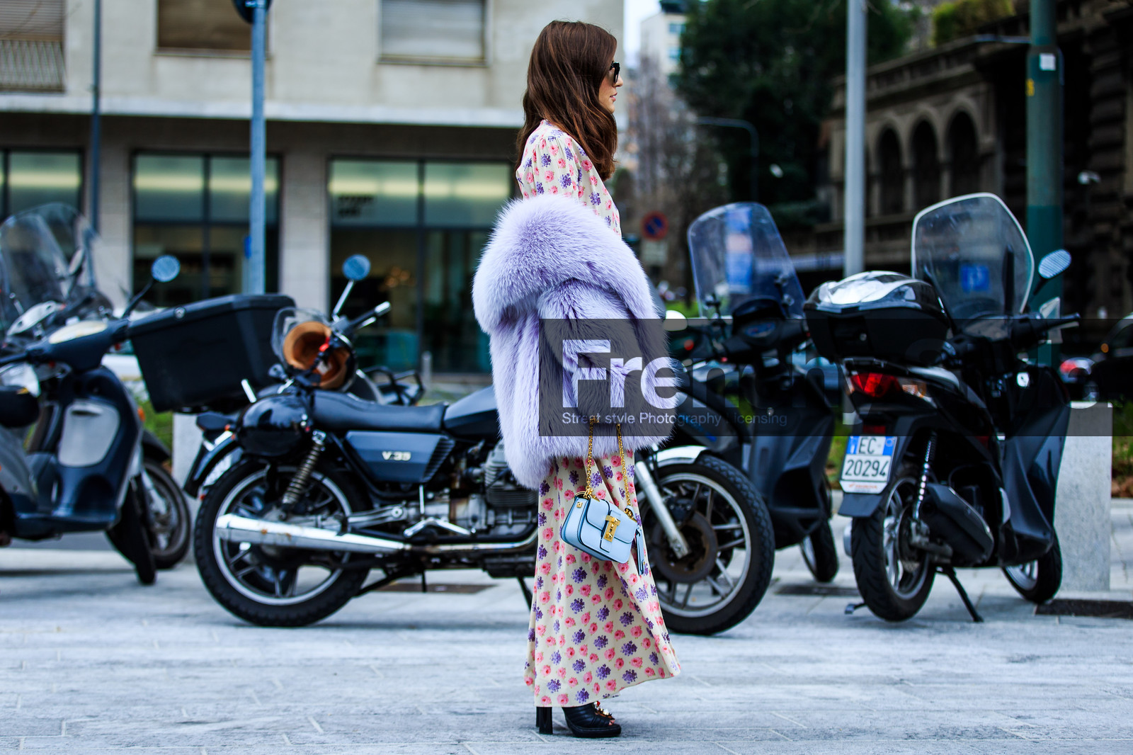 atmosphere details, AUTUMN WINTER 2016-2017, AW 16-17, black, blue, blue bag, eleonora carisi, FALL WINTER 2016-2017, fashion week, floral, flower, frenchystyle, full length, fur jacket, FW, FW 16-17, high boots, high heels, horizontal, jonathan paciullo, leather bag, leather shoes, LFW, LONDON, long dress, MENSWEAR, off the shoulder, pink, pink dress, printed dress, purple, purple fur, street style, sunglasses, turquoise, valentino