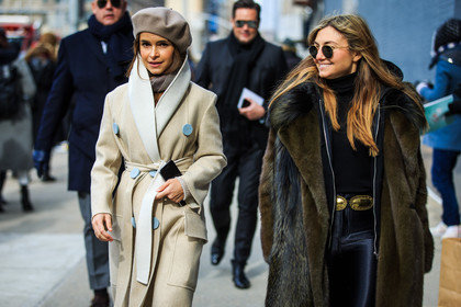 atmosphere details, AUTUMN WINTER 2016-2017, AW 16-17, beige coat, beige hat, belted coat, beret, black leggings, black sweater, black turtleneck, brown fur, detail, fashion week, frenchystyle, fur coat, FW, FW 16-17, golden belt, group of people, horizontal, iphone, jonathan paciullo, miroslava duma, nasiba adilova, NEW YORK, NYFW, street style, sunglasses, white coat, woman