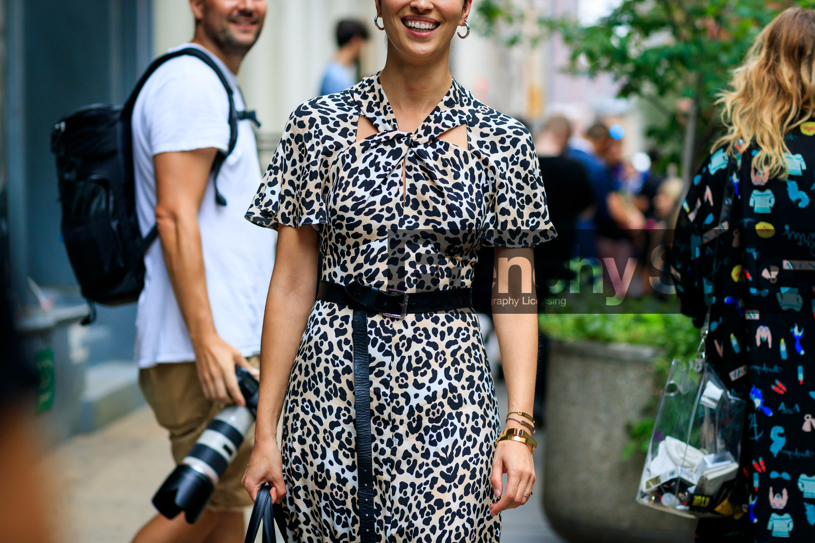 animal print, beige dress, black belt, graphic dress, leather belt, leopard, printed dress, fashion week, frenchystyle, FW, jonathan paciullo, street style, NYFW, NEW YORK, SPRING SUMMER 2019, SS 19, atmosphere details, horizontal, detail