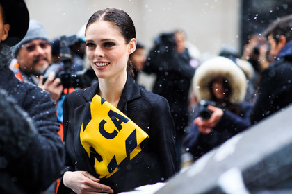 atmosphere details, AUTUMN WINTER 2016-2017, AW 16-17, black, black jacket, blazer, coco rocha, detail, fashion week, frenchystyle, FW, FW 16-17, horizontal, jonathan paciullo, model, NEW YORK, NYFW, street style, woman, yellow