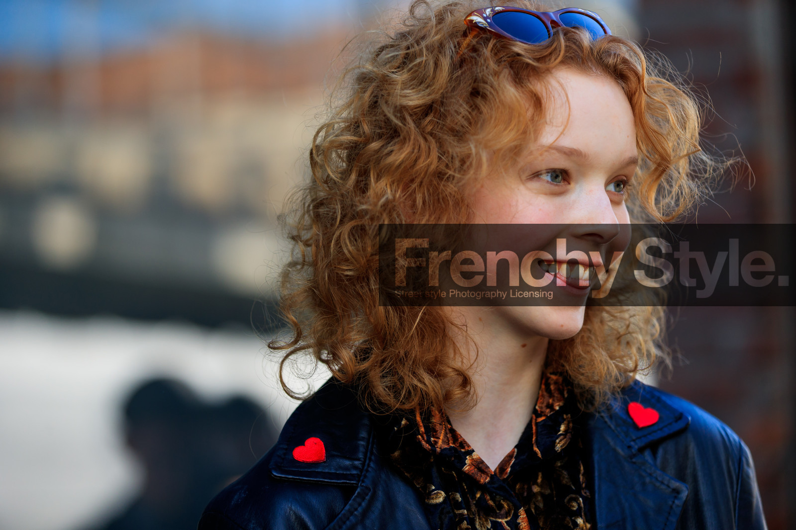 atmosphere details, black jacket, detail, fashion week, floral, flowers, frenchystyle, FW, graphic shirt, hair, horizontal, jonathan paciullo, leather jacket, MFW, MILAN, model, portrait, printed shirt, red head, skincare, SPRING SUMMER 2018, SS 18, street style