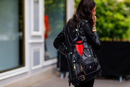 atmosphere details, AUTUMN WINTER 2016-2017, AW 16-17, back detail, black bag, black jacket, black perfecto, detail, FALL WINTER 2016-2017, fashion week, frenchystyle, fun bag, FW, FW 16-17, HAUTE COUTURE, horizontal, jonathan paciullo, leather backpack, leather jacket, leather perfecto, MENSWEAR, PARIS, PFW, street style