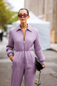 quilted suit, lilac suit, miu miu suit, fashion week, frenchystyle, FW, jonathan paciullo, street style, PFW, PARIS, SPRING SUMMER 2022, SS 22, vertical, atmosphere details