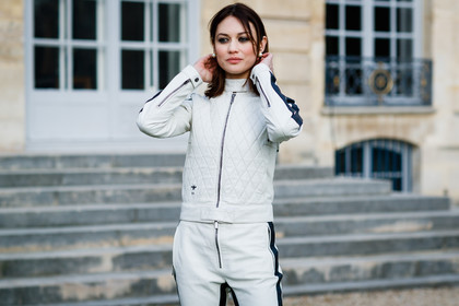biker jacket, christian dior, leather jacket, leather pants, trousers, white jacket, white pants, fashion week, frenchystyle, FW, jonathan paciullo, street style, PFW, PARIS, SPRING SUMMER 2017, SS 17, HAUTE COUTURE, atmosphere details, detail, horizontal