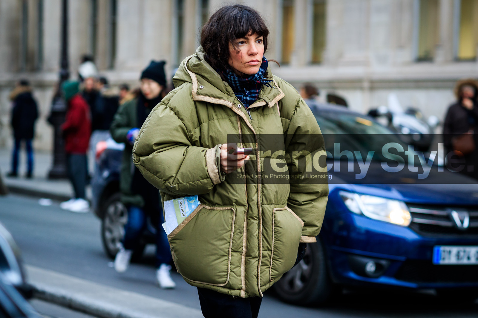 down jacket, green jacket, miu miu, oversize, fashion week, frenchystyle, FW, jonathan paciullo, street style, PFW, PARIS, SPRING SUMMER 2017, SS 17, HAUTE COUTURE, atmosphere details, detail, horizontal