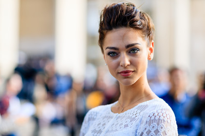 atmosphere details, AUTUMN WINTER 2016-2017, AW 16-17, detail, FALL WINTER 2016-2017, fashion week, frenchystyle, FW, FW 16-17, HAUTE COUTURE, horizontal, jonathan paciullo, lace dress, MENSWEAR, model, PARIS, PFW, portrait, pulled back hair, street style, white dress, zhenya katava