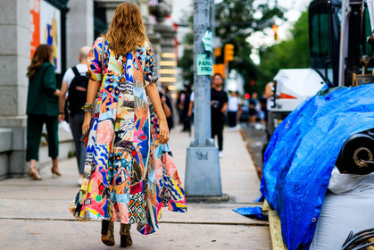 drawings, graphic jacket, high heels, leather shoes, multicolor jacket, printed jacket, fashion week, frenchystyle, FW, jonathan paciullo, street style, NYFW, NEW YORK, SPRING SUMMER 2019, SS 19, atmosphere details, horizontal, full length