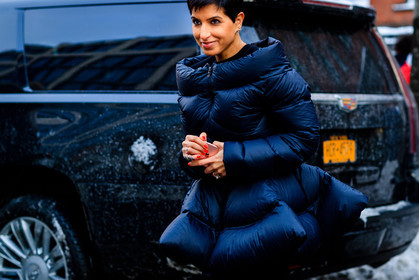 atmosphere details, AUTUMN WINTER 2017-2018, AW 17-18, black jacket, deena abdulaziz, detail, down jacket, earrings, FALL WINTER 2017-2018, fashion week, frenchystyle, FW, FW 17-18, horizontal, jonathan paciullo, NEW YORK, NYFW, street style