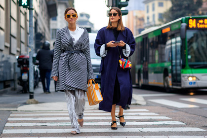 atmosphere details, AUTUMN WINTER 2017-2018, AW 17-18, balenciaga, belted coat, black and white, black belt, black dress, black shoes, checked coat, earrings, elephants, FALL WINTER 2017-2018, fashion week, frenchystyle, full length, FW, FW 17-18, gingham, glitter, graphic bag, graphic coat, horizontal, jonathan paciullo, julia haghjoo, jw anderson, leather bag, leather belt, leather shoes, loewe, MFW, MILAN, multicolor bag, navy coat, nude shoes, overcoat, plaid, printed bag, printed jacket, shiny pants, silver pants, street style, striped bag, sunglasses, sylvia haghjoo, trousers, white t shirt, yellow bag