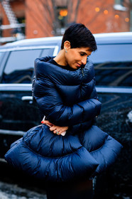 AUTUMN WINTER 2017-2018, AW 17-18, black jacket, deena abdulaziz, detail, down jacket, earrings, FALL WINTER 2017-2018, fashion week, frenchystyle, FW, FW 17-18, jonathan paciullo, NEW YORK, NYFW, street style, vertical
