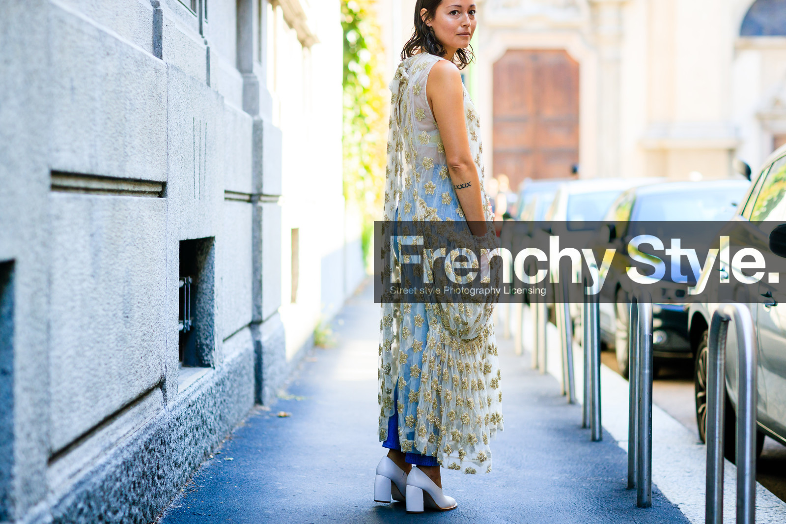 atmosphere details, beige dress, blue denim, denim pants, detail, embroidered dress, fashion week, frenchystyle, FW, high heels, horizontal, jeans, jonathan paciullo, leather shoes, MFW, MILAN, nude dress, printed dress, rachael wang, see through, sheer dress, silk dress, SPRING SUMMER 2017, SS 17, street style, trousers, white shoes