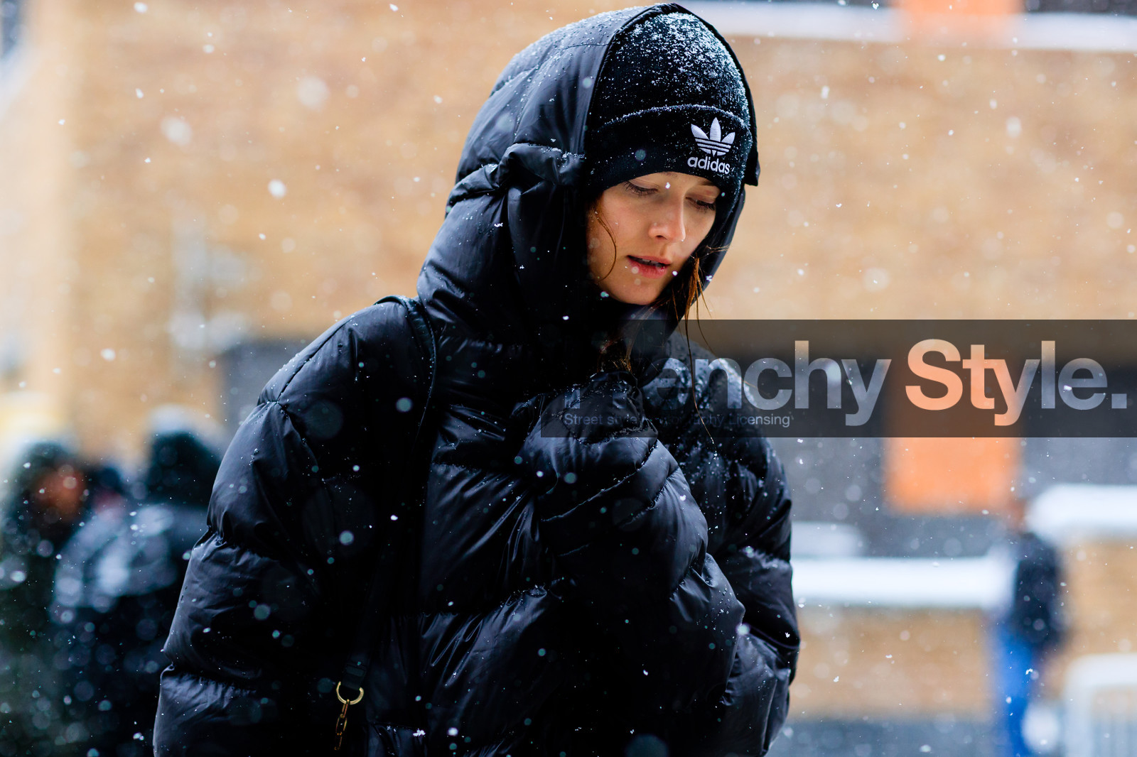 adidas, atmosphere details, AUTUMN WINTER 2017-2018, AW 17-18, black jacket, detail, down jacket, FALL WINTER 2017-2018, fashion week, frenchystyle, FW, FW 17-18, hood, horizontal, jonathan paciullo, model, NEW YORK, NYFW, street style