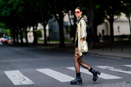 ana cristina, atmosphere details, AUTUMN WINTER 2016-2017, AW 16-17, backpack, black bag, black boots, black shorts, bomber jacket, detail, FALL WINTER 2016-2017, fashion week, frenchystyle, fun sunglasses, FW, FW 16-17, golden jacket, HAUTE COUTURE, high heels, horizontal, jonathan paciullo, leather boots, long hair, MENSWEAR, model, PARIS, PFW, street style, sunglasses, tights