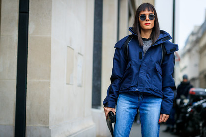 blue denim, blue jacket, denim pants, jeans, sunglasses, trousers, fashion week, frenchystyle, FW, jonathan paciullo, street style, PFW, PARIS, SPRING SUMMER 2017, SS 17, HAUTE COUTURE, atmosphere details, detail, horizontal, evangelie smyrniotaki