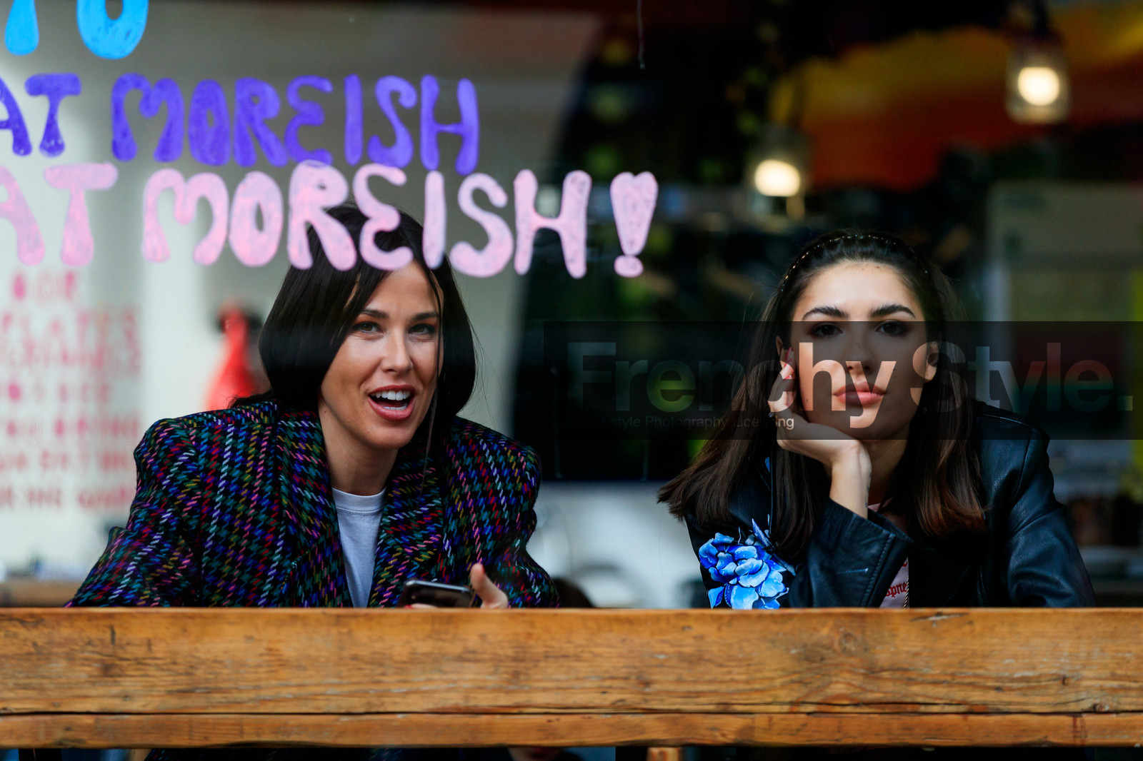 patricia manfield, black leather jacket, floral embroidered jacket, light blue jacket, checked jacket, multicolor jacket, fashion week, frenchystyle, FW, jonathan paciullo, street style, LFW, LONDON, AUTUMN WINTER 2020-2021, FALL WINTER 2020-2021, FW 20-21, horizontal, atmosphere details, detail
