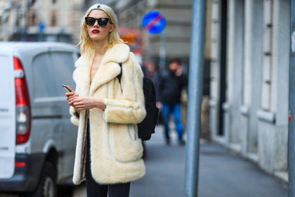 atmosphere details, AUTUMN WINTER 2016-2017, AW 16-17, black denim, denim pants, detail, FALL WINTER 2016-2017, fashion week, frenchystyle, fur coat, fur jacket, FW, FW 16-17, golden top, horizontal, jeans, jonathan paciullo, LFW, LONDON, MENSWEAR, model, red lips, street style, sunglasses, trousers, white coat, white fur, white jacket