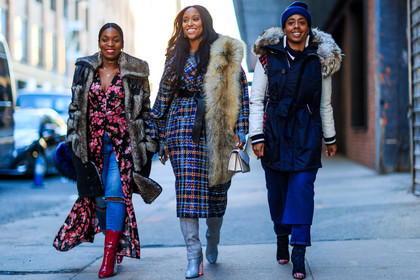 atmosphere details, AUTUMN WINTER 2016-2017, AW 16-17, belted coat, black belt, black dress, blue beanie, blue boots, blue coat, checked coat, christian dior, denim pants, earrings, embroidered coat, fashion week, floral, flower, frenchystyle, full length, fur coat, fur collar, fur scarf, FW, FW 16-17, group of people, horizontal, jeans, jonathan paciullo, leather bag, leather boots, multicolor, natural fur, natural scarf, NEW YORK, NYFW, parka, pink dress, printed dress, red boots, ripped pants, shiona turini, street style, sunglasses, tartan, teddy jacket, tied up belt, transparent heel, trousers, tweed coat, varnished leather shoes, white bag, woman