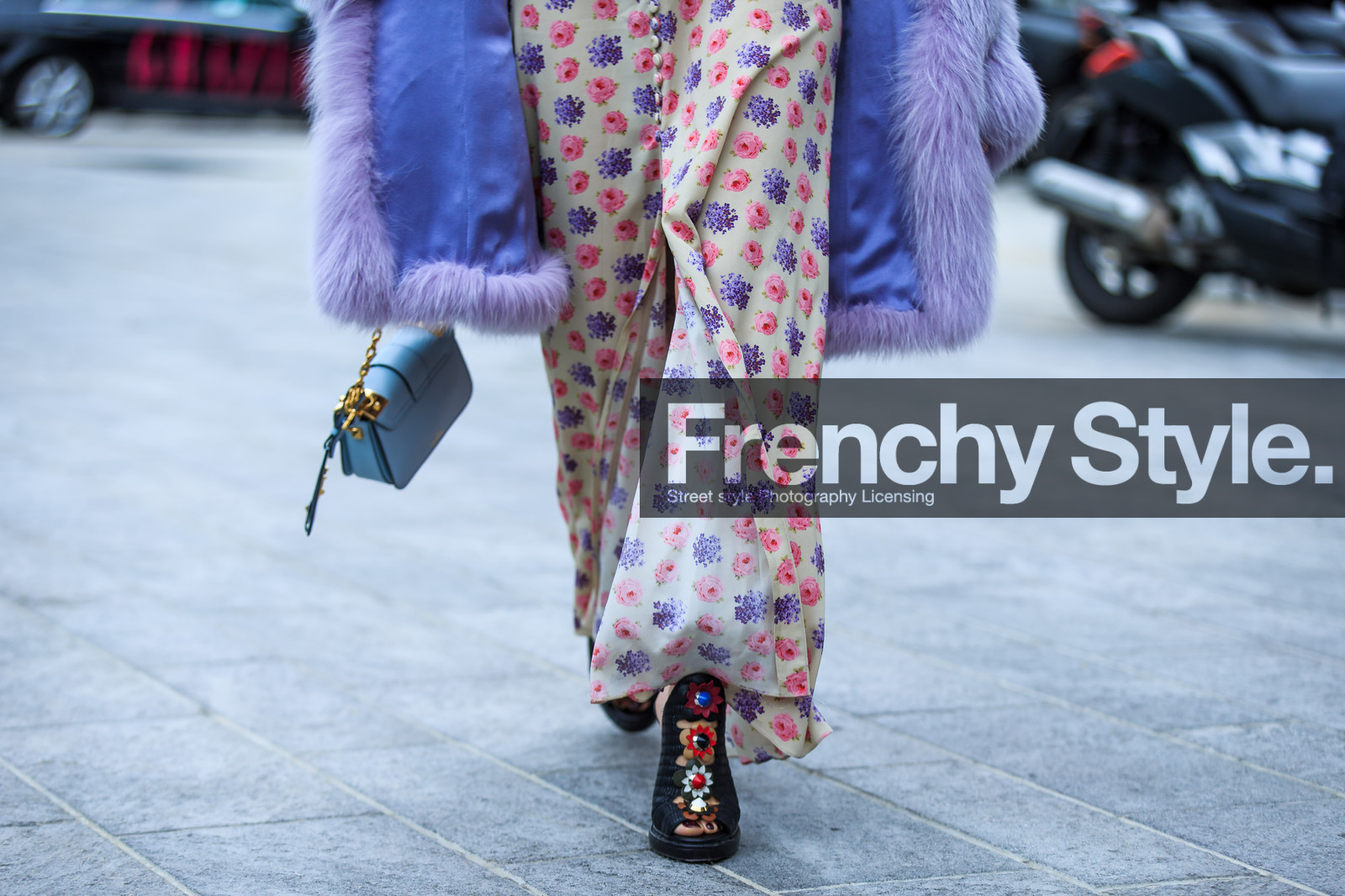 atmosphere details, AUTUMN WINTER 2016-2017, AW 16-17, black, blue, blue bag, detail, eleonora carisi, FALL WINTER 2016-2017, fashion week, floral, flower, frenchystyle, fur jacket, FW, FW 16-17, high boots, high heels, horizontal, jonathan paciullo, leather bag, leather shoes, LFW, LONDON, long dress, MENSWEAR, off the shoulder, pink, pink dress, printed dress, purple, purple fur, street style, sunglasses, turquoise, valentino
