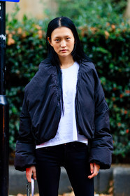 atmosphere details, black denim, black jacket, black pants, denim pants, detail, fashion week, frenchystyle, FW, jeans, jonathan paciullo, LFW, LONDON, model, portrait, SPRING SUMMER 2017, SS 17, street style, trousers, vertical, white t shirt, woman