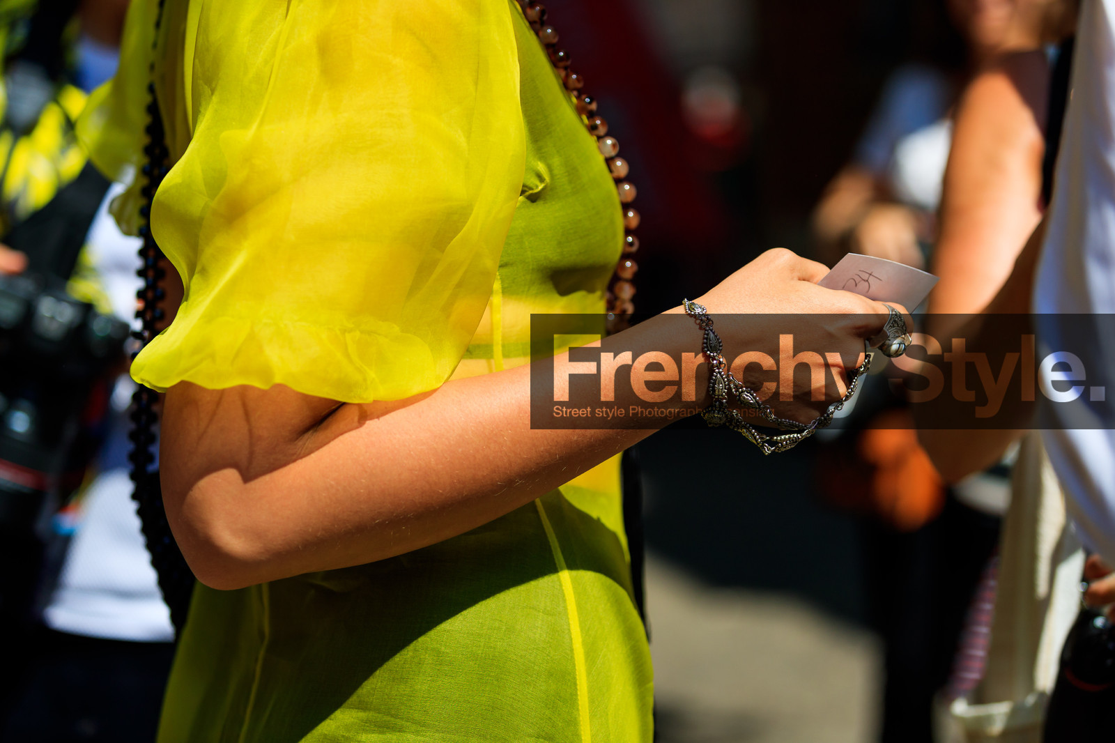 bracelet, necklace, rings, yellow dress, fashion week, frenchystyle, FW, jonathan paciullo, street style, NYFW, NEW YORK, SPRING SUMMER 2019, SS 19, atmosphere details, horizontal, detail