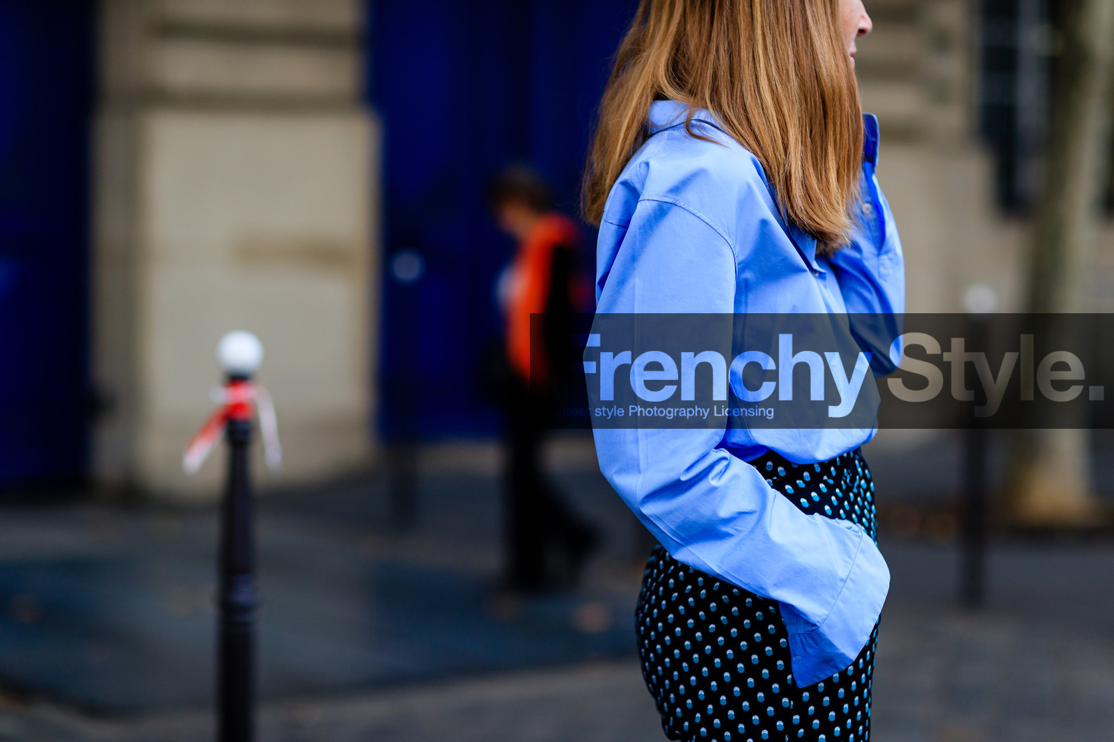 atmosphere details, black pants, blue shirt, detail, fashion week, frenchystyle, FW, horizontal, jonathan paciullo, men shirt, PARIS, PFW, polka dot, printed pants, SPRING SUMMER 2017, SS 17, street style, trousers