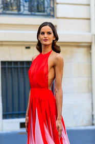 atmosphere details, detail, fashion week, frenchystyle, FW, izabel goulart, jonathan paciullo, MENSWEAR, model, PARIS, PFW, red dress, silk dress, SPRING SUMMER 2018, SS 18, street style, vertical