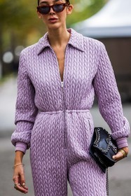Estelle Chemouny, quilted suit, lilac suit, miu miu suit, fashion week, frenchystyle, FW, jonathan paciullo, street style, PFW, PARIS, SPRING SUMMER 2022, SS 22, vertical, atmosphere details