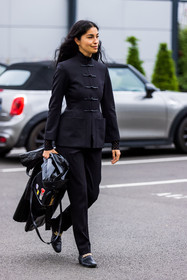 bag, black boots, black jacket, black monochrome, black pants, boots, Caroline Issa, jacket, leather bag, monochrome, pants, street style, jonathan paciullo, FW, frenchystyle, fashion week, PFW, PARIS, SPRING SUMMER 2022, SS 22, vertical, full length