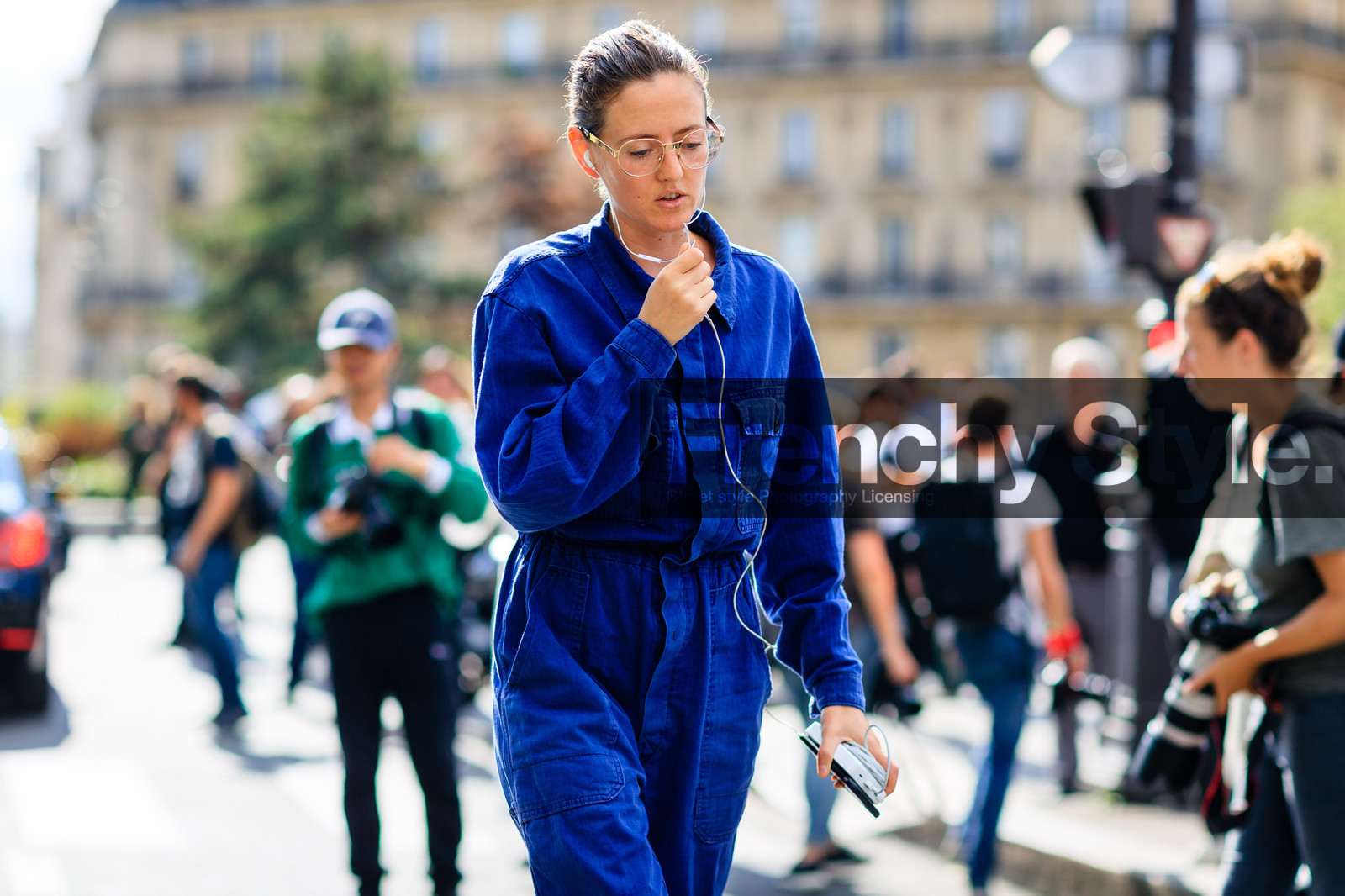 atmosphere details, blue jumpsuit, detail, fashion week, frenchystyle, FW, horizontal, jonathan paciullo, PARIS, PFW, SPRING SUMMER 2017, SS 17, street style
