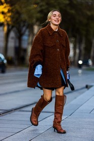 acne studios shoes, boots, brown boots, brown coat, coat, wool coat, street style, jonathan paciullo, FW, frenchystyle, fashion week, PFW, PARIS, SPRING SUMMER 2022, SS 22, vertical, full length