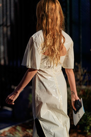 cut out, white dress, PARIS, PFW, street style, jonathan paciullo, FW, frenchystyle, fashion week, AUTUMN WINTER 2019-2020, AW 19-20, FALL WINTER 2019-2020, FW 19-20, vertical, atmosphere details, detail