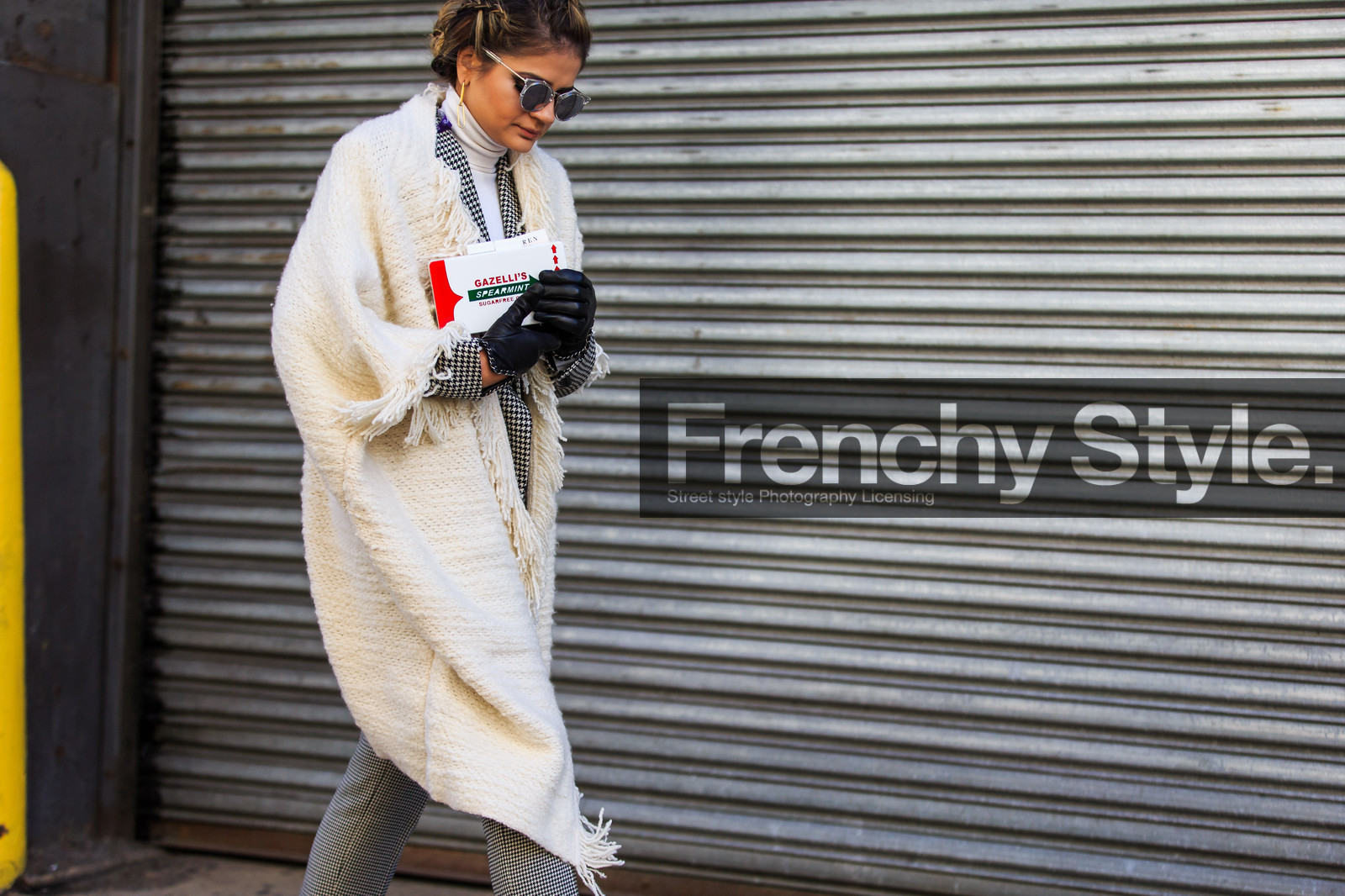atmosphere details, AUTUMN WINTER 2016-2017, AW 16-17, black boots, blue jacket, blue scarf, blue skirt, bomber jacket, checked skirt, detail, fashion week, frenchystyle, FW, FW 16-17, graphic skirt, high heels, horizontal, jonathan paciullo, leather boots, NEW YORK, NYFW, pleated skirt, street style, striped skirt, sunglasses, tartan, thassia naves, woman