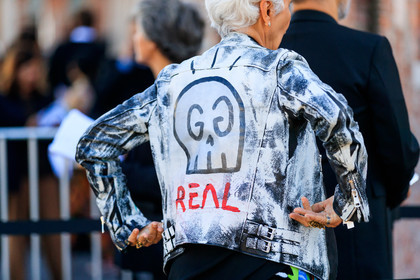 atmosphere details, detail, fashion week, frenchystyle, FW, gucci, horizontal, jonathan paciullo, leather jacket, leather perfecto, MFW, MILAN, printed jacket, SPRING SUMMER 2018, SS 18, street style