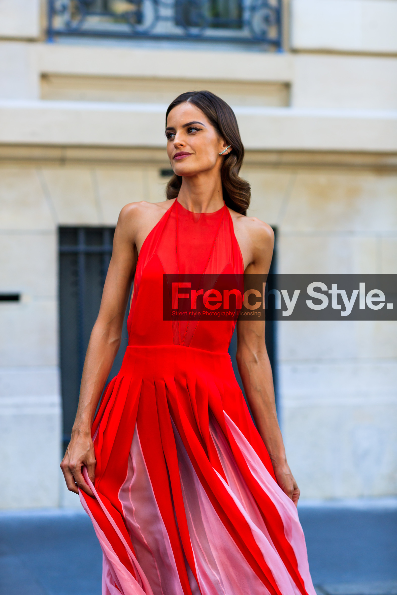 atmosphere details, detail, fashion week, frenchystyle, FW, izabel goulart, jonathan paciullo, MENSWEAR, model, PARIS, PFW, red dress, silk dress, SPRING SUMMER 2018, SS 18, street style, vertical